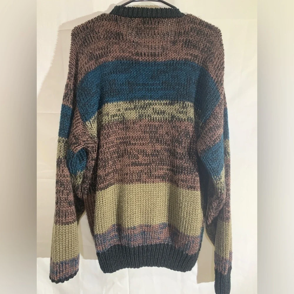 Vintage 1990s Eagle Knit Crewneck Sweater / Vintage 90s size L